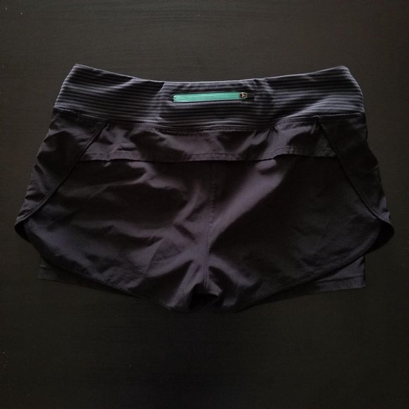 MPG Athletic Running Shorts Black Turquoise - Picture 2 of 8